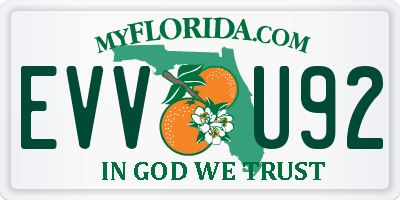 FL license plate EVVU92