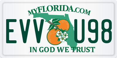 FL license plate EVVU98