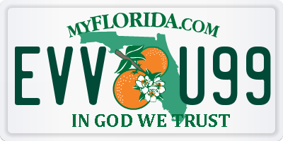 FL license plate EVVU99