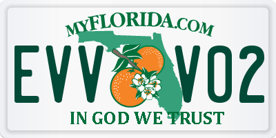 FL license plate EVVV02