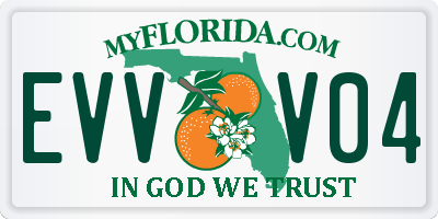 FL license plate EVVV04