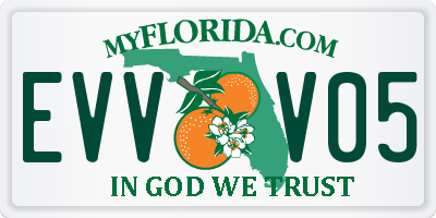 FL license plate EVVV05