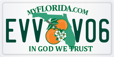 FL license plate EVVV06