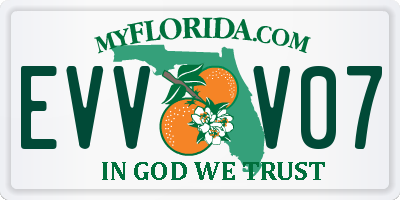 FL license plate EVVV07