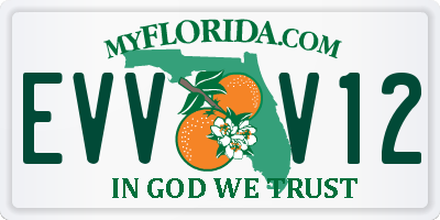 FL license plate EVVV12
