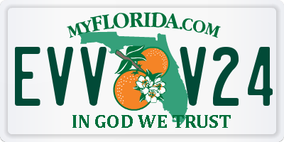 FL license plate EVVV24
