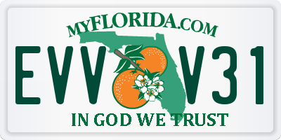 FL license plate EVVV31