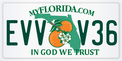 FL license plate EVVV36