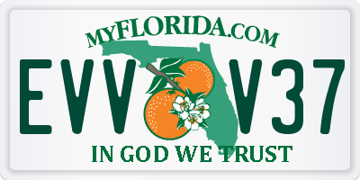 FL license plate EVVV37