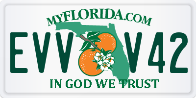 FL license plate EVVV42