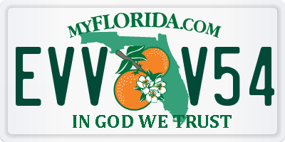 FL license plate EVVV54