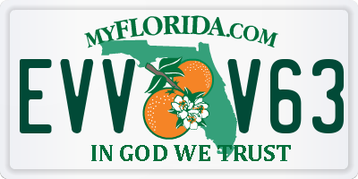 FL license plate EVVV63