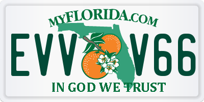 FL license plate EVVV66