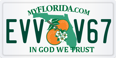 FL license plate EVVV67