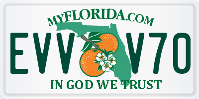 FL license plate EVVV70