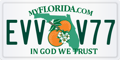 FL license plate EVVV77
