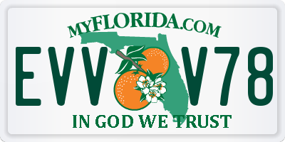 FL license plate EVVV78