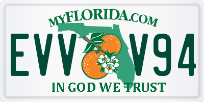 FL license plate EVVV94