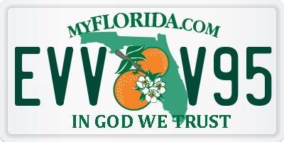 FL license plate EVVV95
