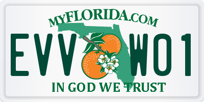 FL license plate EVVW01