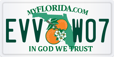 FL license plate EVVW07