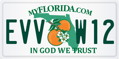 FL license plate EVVW12