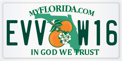 FL license plate EVVW16