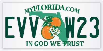 FL license plate EVVW23