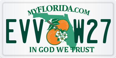 FL license plate EVVW27