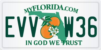 FL license plate EVVW36