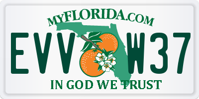 FL license plate EVVW37