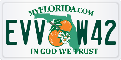 FL license plate EVVW42
