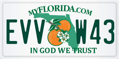 FL license plate EVVW43