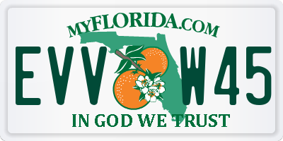 FL license plate EVVW45