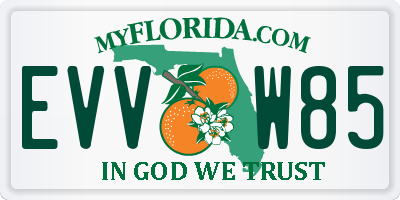 FL license plate EVVW85