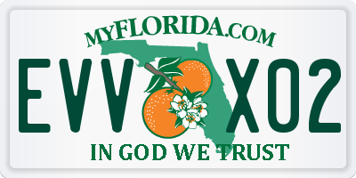 FL license plate EVVX02