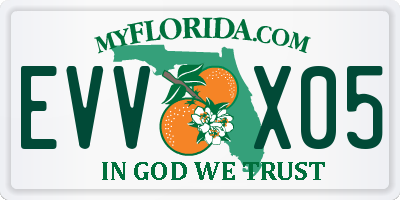 FL license plate EVVX05