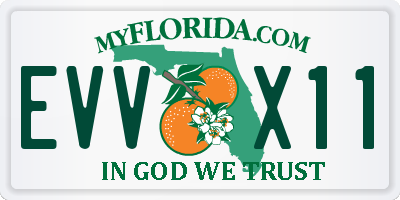 FL license plate EVVX11