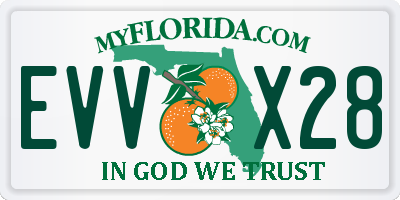 FL license plate EVVX28