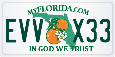 FL license plate EVVX33