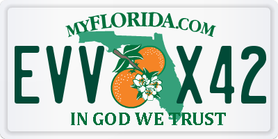 FL license plate EVVX42