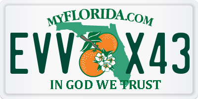 FL license plate EVVX43