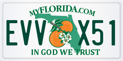 FL license plate EVVX51