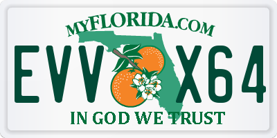 FL license plate EVVX64