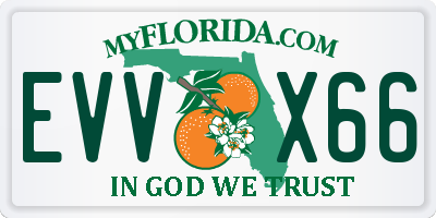 FL license plate EVVX66