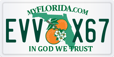 FL license plate EVVX67