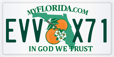 FL license plate EVVX71