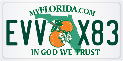 FL license plate EVVX83