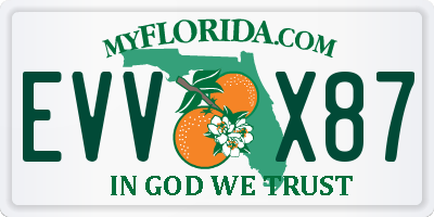 FL license plate EVVX87