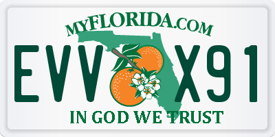FL license plate EVVX91